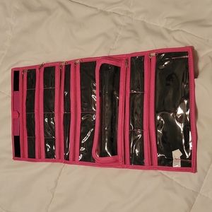 Pink velcro jewelry holder